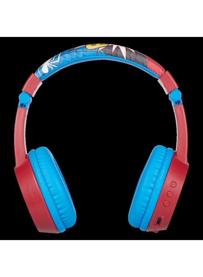 SMD Spider-Man Padded Bluetooth Headphones | Wireless kids headphones with Spider-Man design, padded ear cushions, adjustable fit, and clear sound for music, gaming, and learning - Image 1