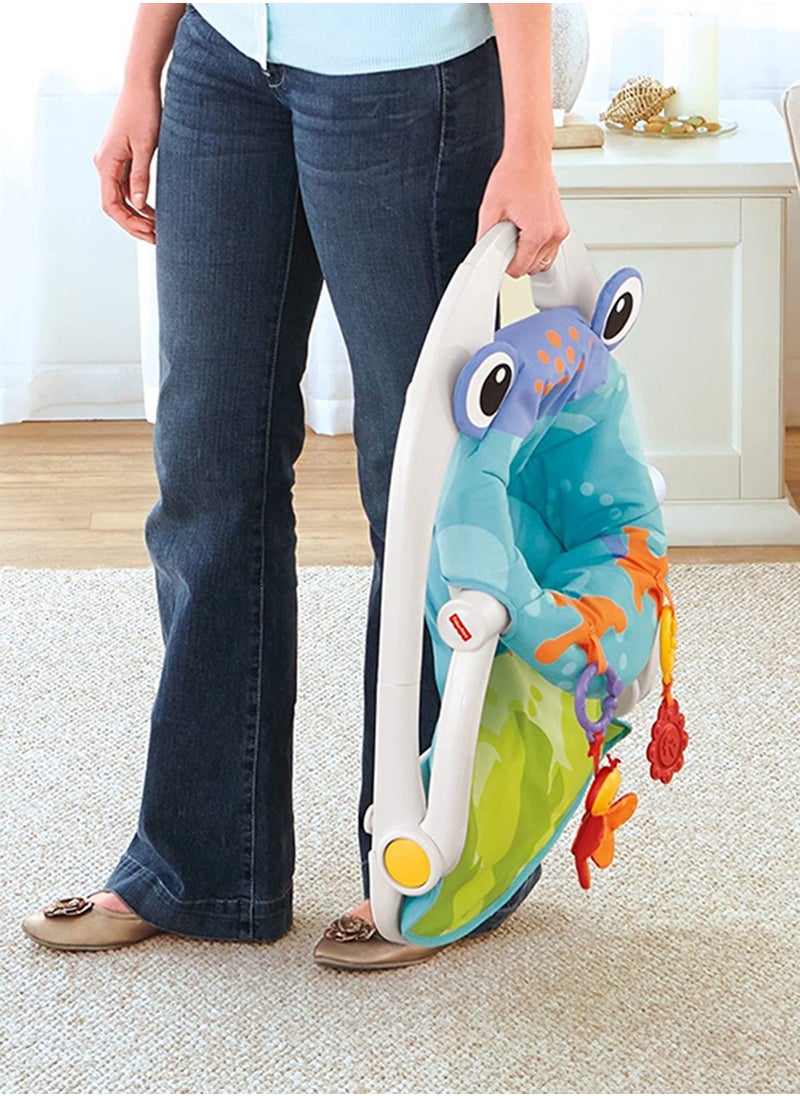 LO.BABY.VE Portable Baby Chair Sit-Me-Up Floor Seat with Developmental Toys & Machine Washable Seat Pad, Froggy  - Image 5