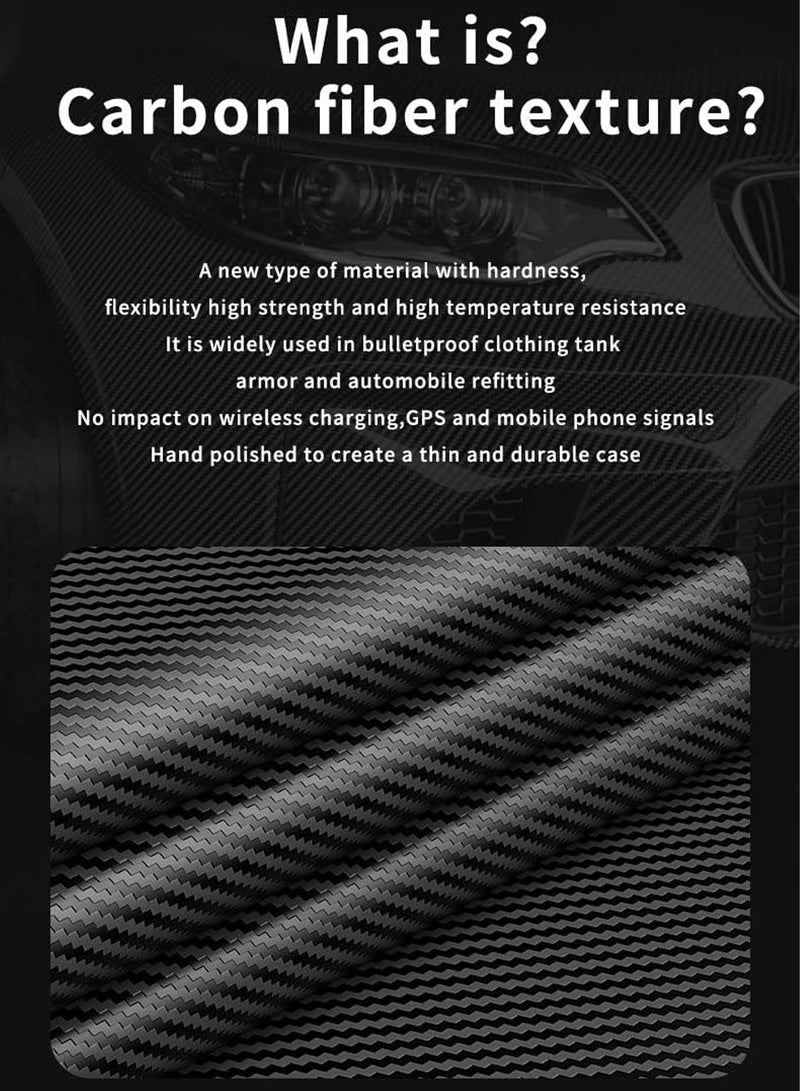 Aookay Magnetic Case for iPhone 16 Pro Max Case, Carbon Fiber Slim Ultra Thin Aramid Fiber Anti-Scratch Shockproof Phone Case (Black) - Image 5