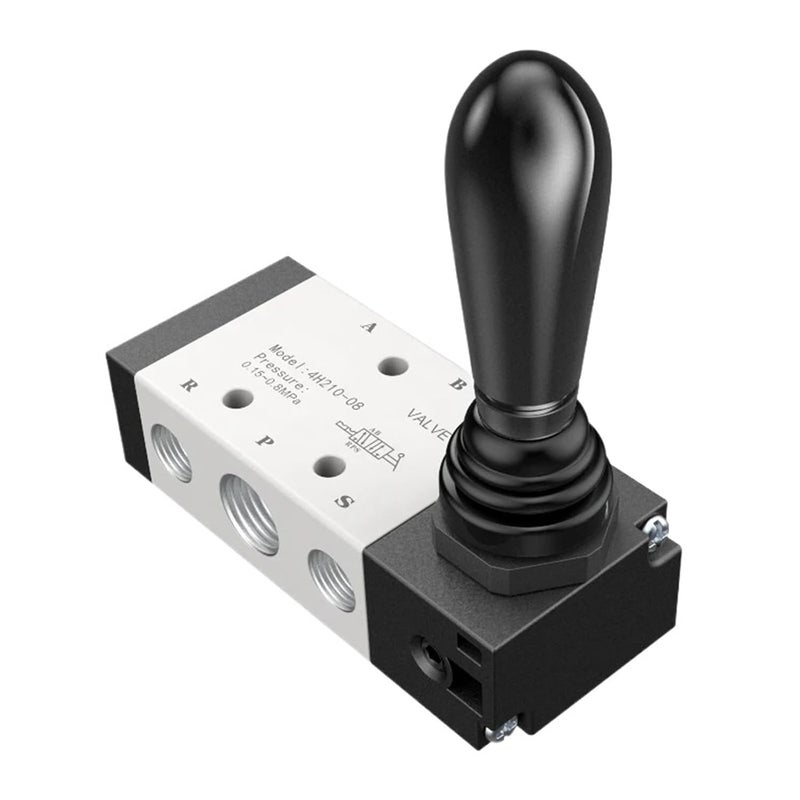 4H210 08 مفتاح يدوي صمام هوائي 1 4 بوصة 2 وضع 5 منفذ تحكم هوائي لوحة سحب صمام عكسي - Image 2