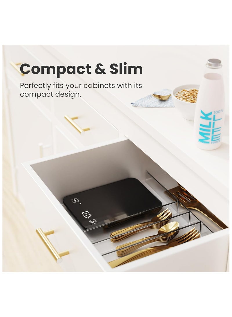 إيسي ميزان مطبخ رقمي، ميزان طعام ذكي لقياس أونصات وجرامات الطعام، تطبيق حاسبة غذائية ووظيفة الوزن الصافي، ميزان قهوة للحمية الغذائية، الكيتو، الماكرو، السعرات الحرارية، الطبخ - Image 4