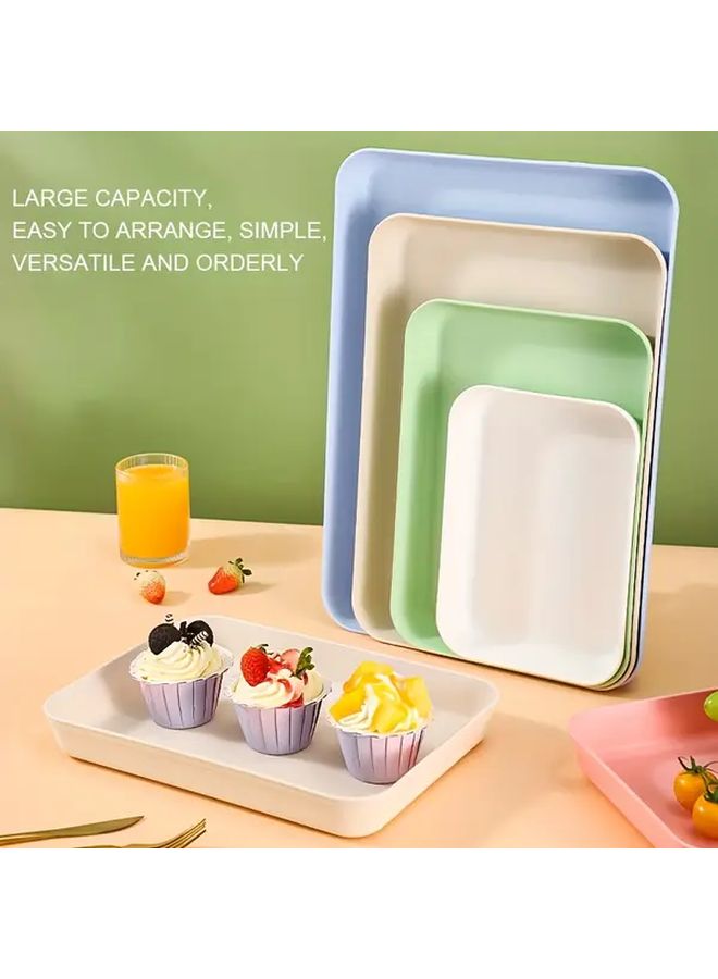 Pink Medium Plastic Reusable Serving Tray Stackable Durable For Food Display - Image 5