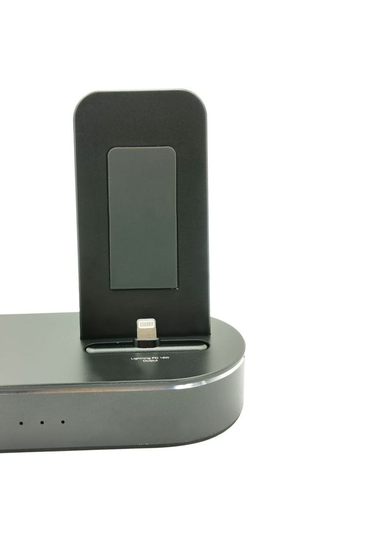 Godo - G0D0 GD-C415, Complete  Charging Dock, 4 in 1 Wireless Fast Charging Dock Aluminum, Output 5W, Wireless 10W, C94 Lightning 18W, USB-A 24W - Image 1