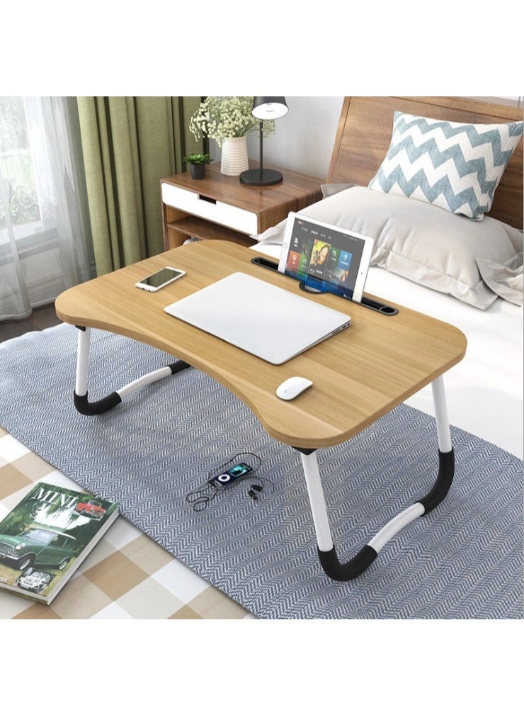 Portable Laptop Table for Bed & Sofa  Foldable Study Table with Cup Holder & Tablet Slot | Adjustable Lap Desk for Laptop, Reading, Writing  Lightweight, Durable & Ergonomic Design for Home, Office, Kids & Adults, colour Blue. - Image 5