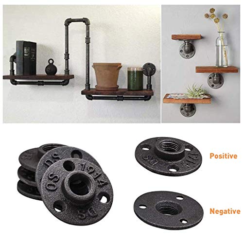 Home TZH 3/4" Floor Flange, Malleable iron Pipe Fittings for Industrial vintage style, Flanges with Threaded Hole for DIY Project/Furniture/Shelving Decoration (10 Pack) - Image 5