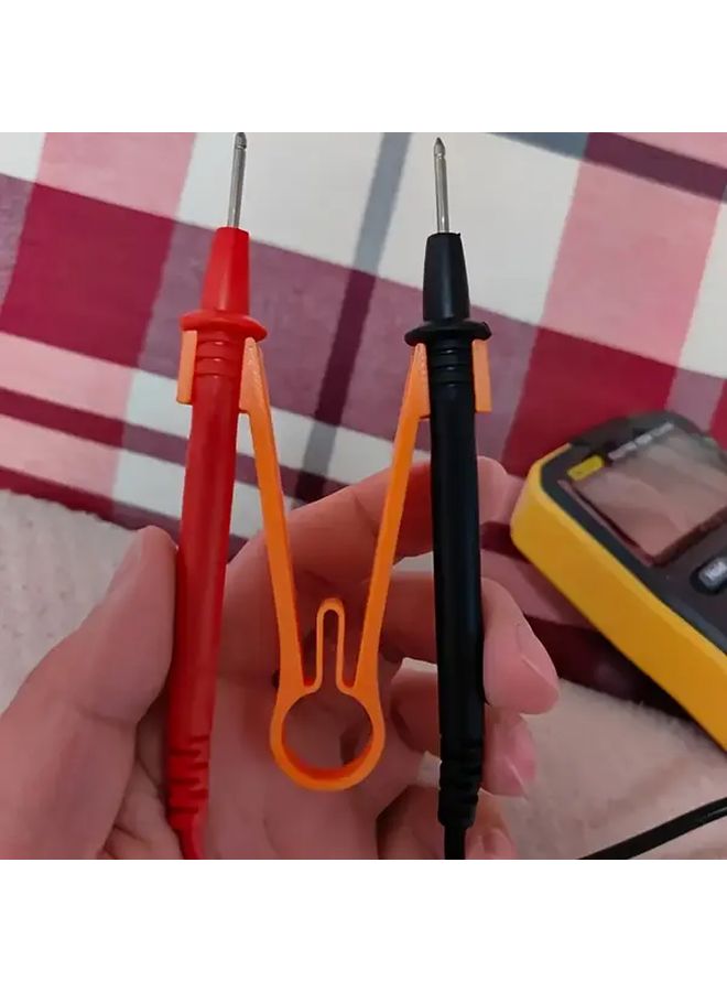 Red Multi Meter Probe Bracket Tweezers For Circuit Repair And Electronic Testing - Image 4