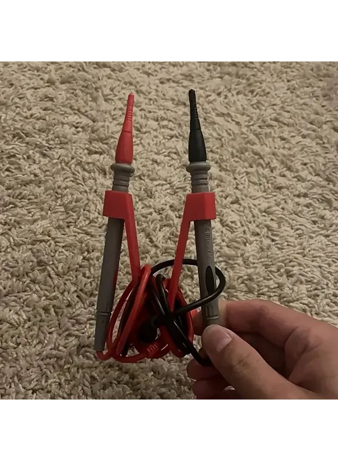 Red Multi Meter Probe Bracket Tweezers For Circuit Repair And Electronic Testing - Image 2
