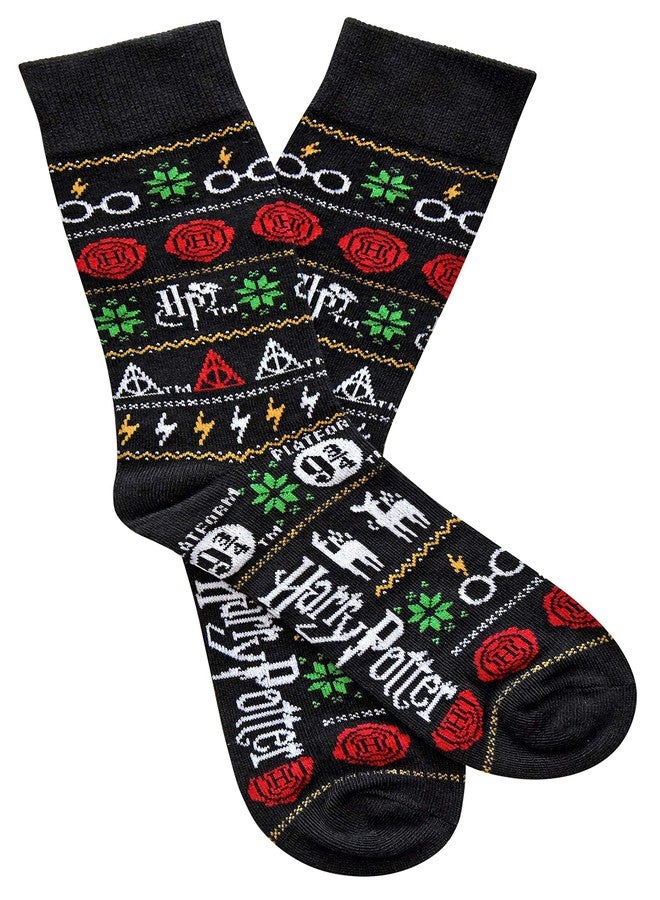 هاري بوتر جوارب عيد الميلاد بنمط كنزة قبيحة وشعارات هاري بوتر - Image 2