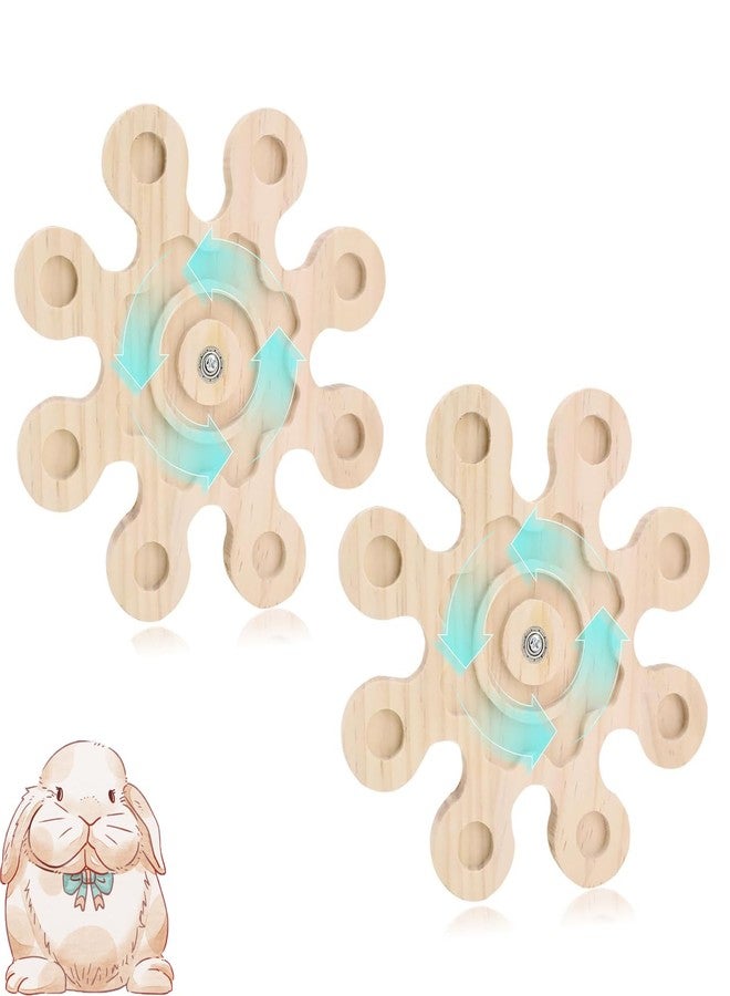 Biunnru Natural Wood Chinchilla Chew Toy Snowflake Shape, 2 Count - Image 1