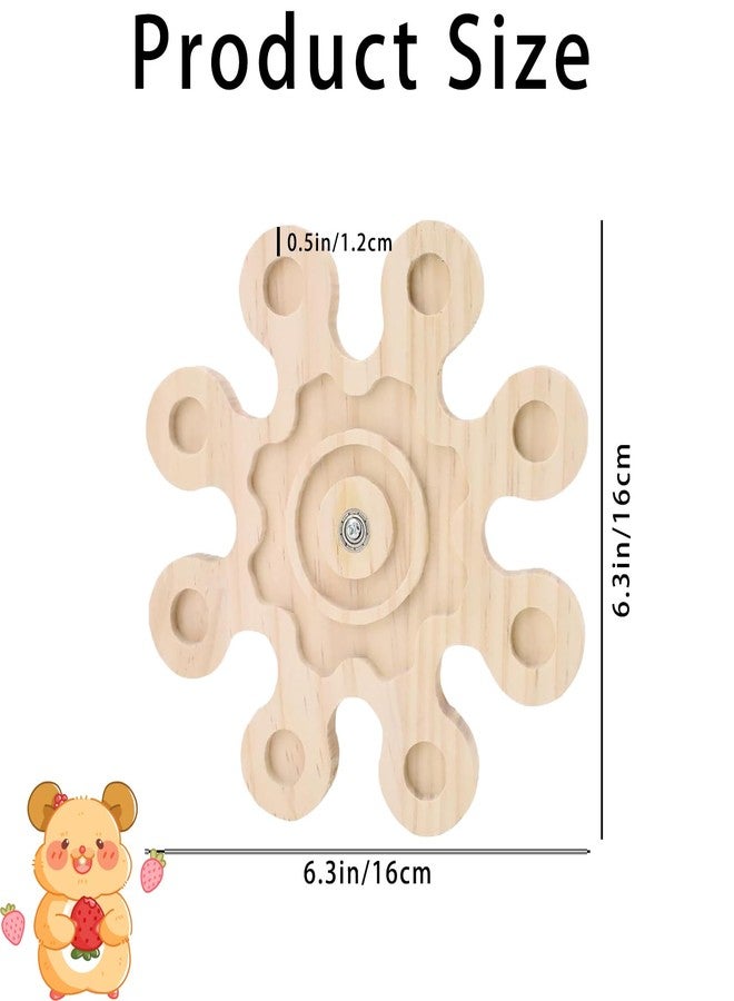 Biunnru Natural Wood Chinchilla Chew Toy Snowflake Shape, 2 Count - Image 2