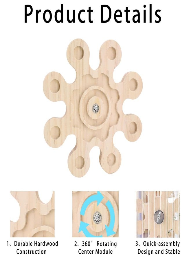Biunnru Natural Wood Chinchilla Chew Toy Snowflake Shape, 2 Count - Image 3