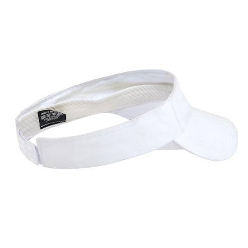ANDICEQY Sport Sun Visor Hats Adjustable Empty Top Baseball Cap Cotton Ball Caps for Women and Men (White) - Image 4