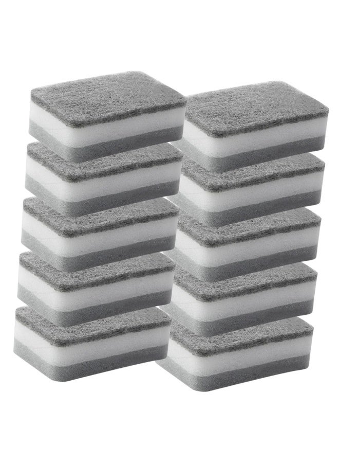 20 Pcs Kitchen Dish Cleaning Sponges – Non-Scratch Scrubbers, Multi-Purpose Absorbent Sponges for Pots, Pans & Household Cleaning, 11x7x3.5 cm, Grey - Image 2