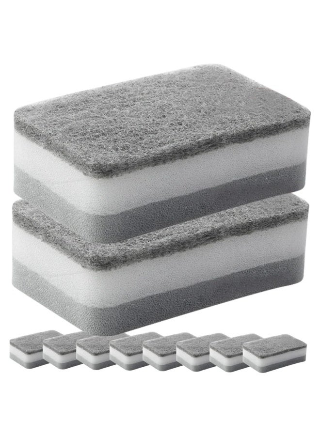 20 Pcs Kitchen Dish Cleaning Sponges – Non-Scratch Scrubbers, Multi-Purpose Absorbent Sponges for Pots, Pans & Household Cleaning, 11x7x3.5 cm, Grey - Image 5