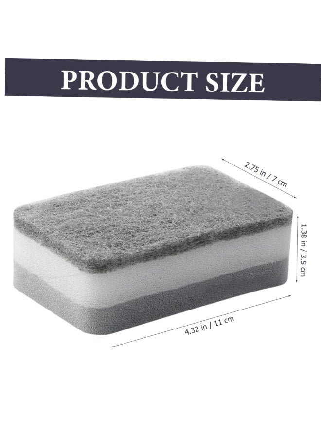 20 Pcs Kitchen Dish Cleaning Sponges – Non-Scratch Scrubbers, Multi-Purpose Absorbent Sponges for Pots, Pans & Household Cleaning, 11x7x3.5 cm, Grey - Image 3