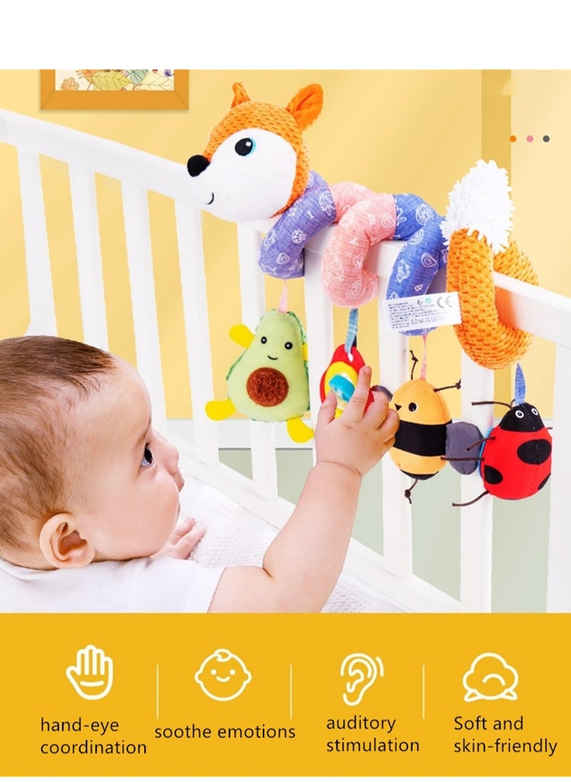 Generic - Music pendant toy baby wind chime around bed soothing stroller plush pendant toy - Image 1