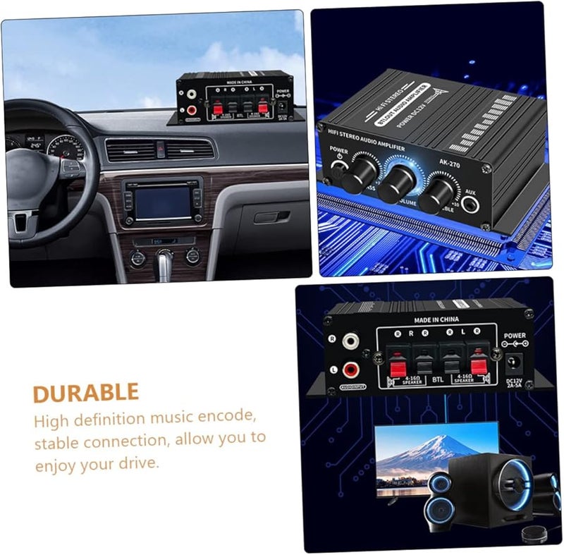 Artibetter 12V مكبر صوت محمول للسيارة مكبر صوت رقمي للطاقة لمكبرات الصوت السلبية - Image 4