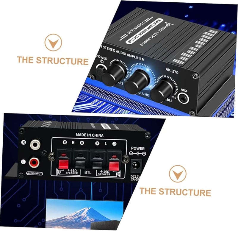 Artibetter 12V مكبر صوت محمول للسيارة مكبر صوت رقمي للطاقة لمكبرات الصوت السلبية - Image 5