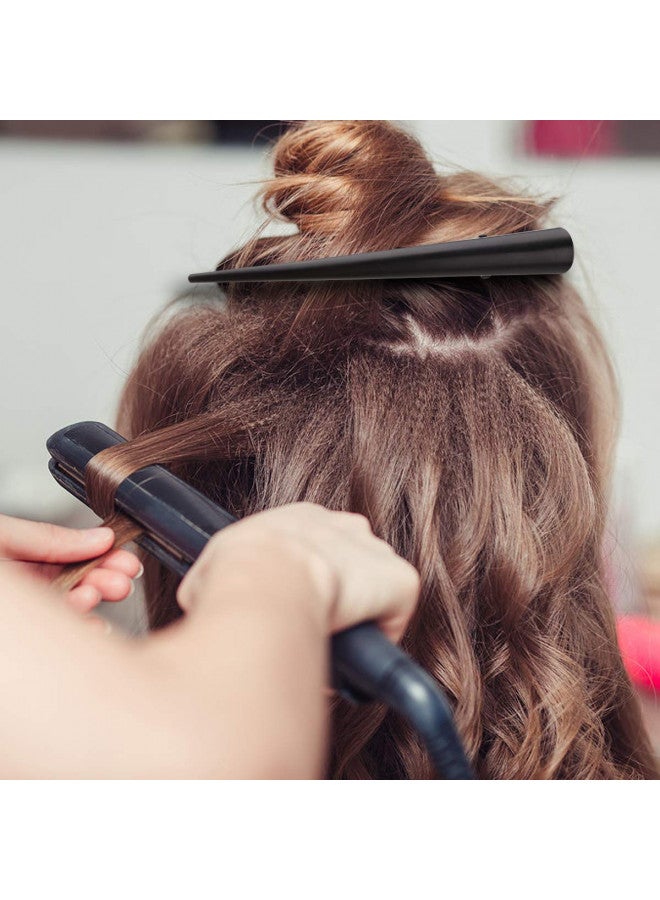 GLAMFIELDS Large Long Alligator Hair Clips for Styling Salon Sectioning, GLAMFIELDS 5 inch Rust-Proof Durable Non-Slip Duckbill Metal Clips for Women Thick and Thin Hair (6 Pack) Black - Image 3