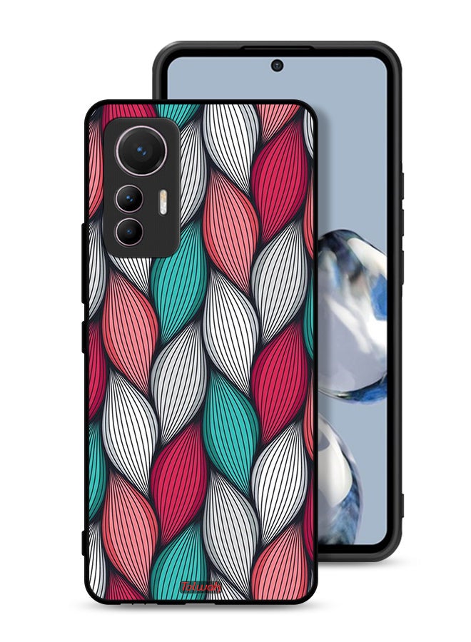 Tolwak Xiaomi 12 Lite Protective Case Cover Feather Pattern - Image 1