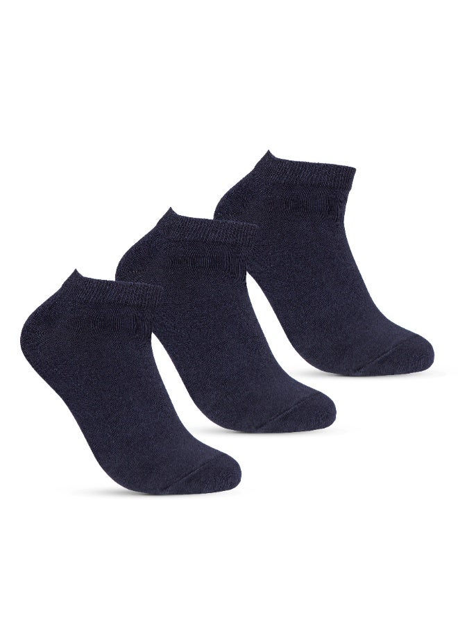 STITCH Women's Pack of 3 Lycra Ankle Casual Plain Socks - Image 1