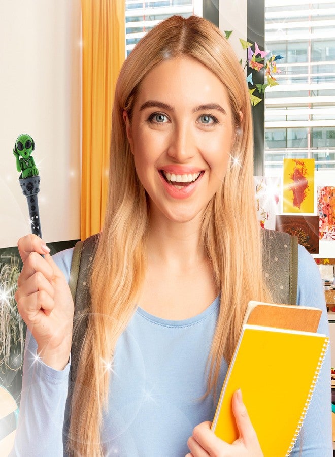 Planet Pens قلم بلانيت بينز الفضائي المبتكر - قلم حبر جاف ممتع وفريد من نوعه للأطفال والكبار، قلم كتابة فضائي لطيف مستوحى من الخيال العلمي، أداة مثالية لتزيين مكتب المدرسة أو المكتب - Image 2