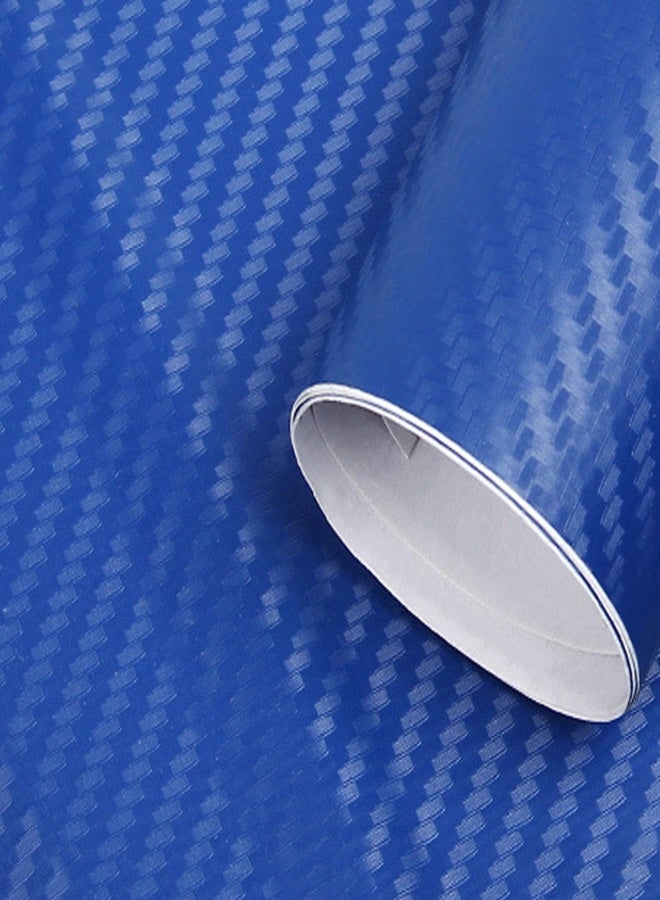 Carbon Fiber Style Wrapping Film 3D Thickened Car Exterior Decorative Protection Wrap Roll Stickers Decal Blue 1.52mx30cm - Image 5