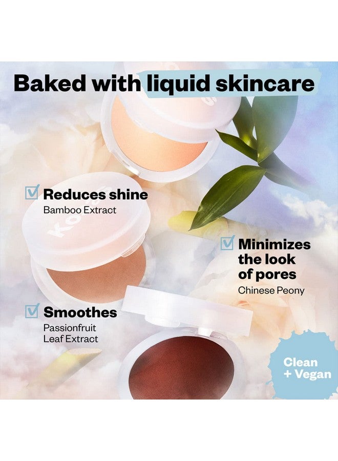 كوساس مجموعة كلاود لتحديد الوجه، بودرة تنعيم البشرة، التحكم في اللمعان، وضع شفاف ناعم، لمسة نهائية شفافة للمكياج، محمولة وتدوم طويلاً (متوسط شفاف) - Image 3