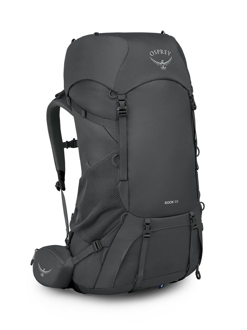 Osprey Rook 65 Men's Backpacking Backpack Dark Charcoal/Silver Lining O/S - Image 1
