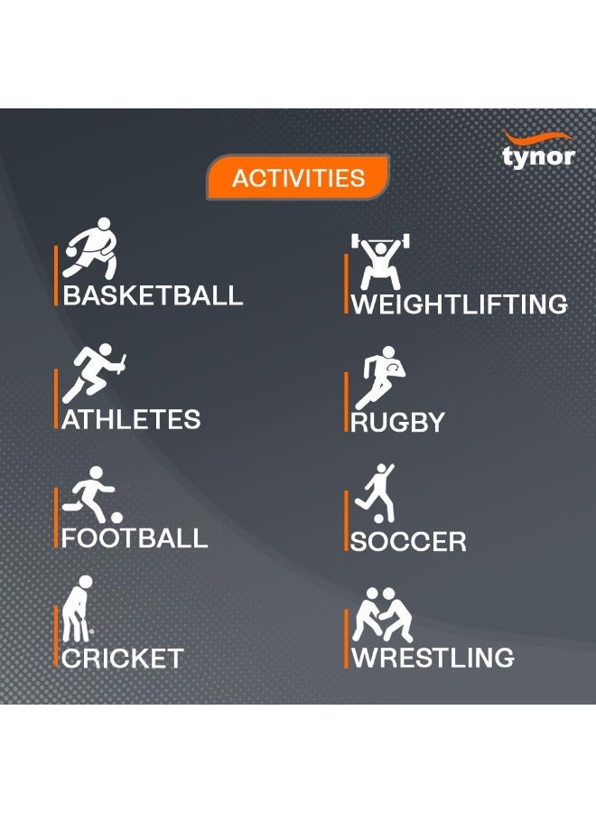 TYNOR Ankle Binder Air Pro, Black & Orange, XL, 1 Unit - Image 2