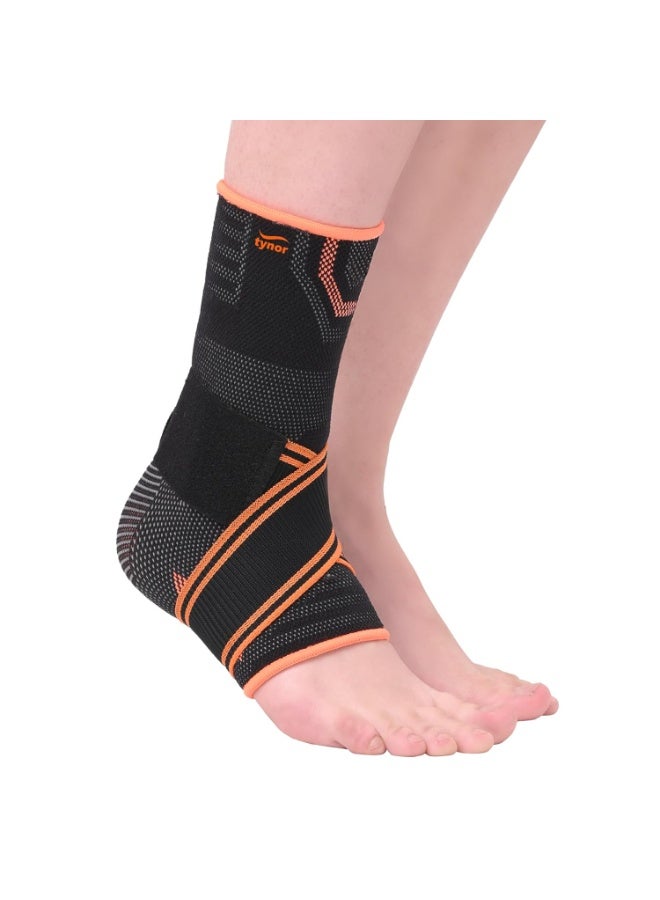TYNOR Ankle Binder Air Pro, Black & Orange, XL, 1 Unit - Image 1