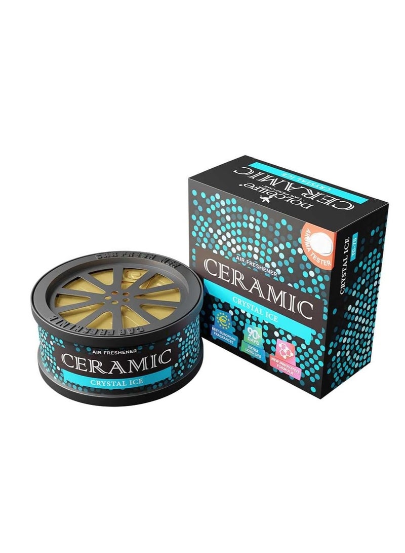 MEDORI Dolce Life Ceramic Car Air Freshener, Crystal Ice, 60g Jar (Hard Chalk) Pack of 2 - Image 2