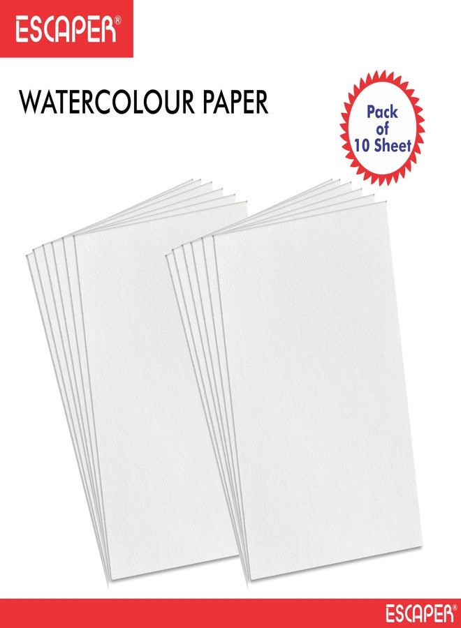 ESCAPER ورق ألوان مائية ESCAPER 300 جرام/متر مربع، مصنوع يدويًا بتقنية الضغط البارد، مناسب للفنانين، مقاسات A3 و A4، خالٍ من الأحماض، سطح محكم للرسم والتلوين وفنون الأطفال والحرف اليدوية والوسائط المتعددة (عبوة من 5 قطع A3) - Image 3