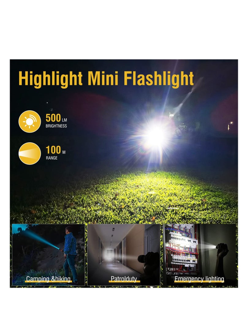BORUIT - BORUIT V3 Mini Powerful Keychain Flashlights with Red UV Blue Light,High Lumens 900LM USB-C Rechargeable Small Pocket EDC LED Flash Light-12 Modes,IP65 Waterproof,Tail Magnet - Image 1