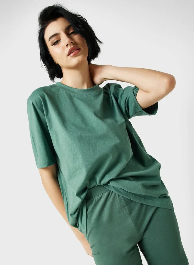 Ginger Basics Oversized T-Shirt & Cycling Shorts Set