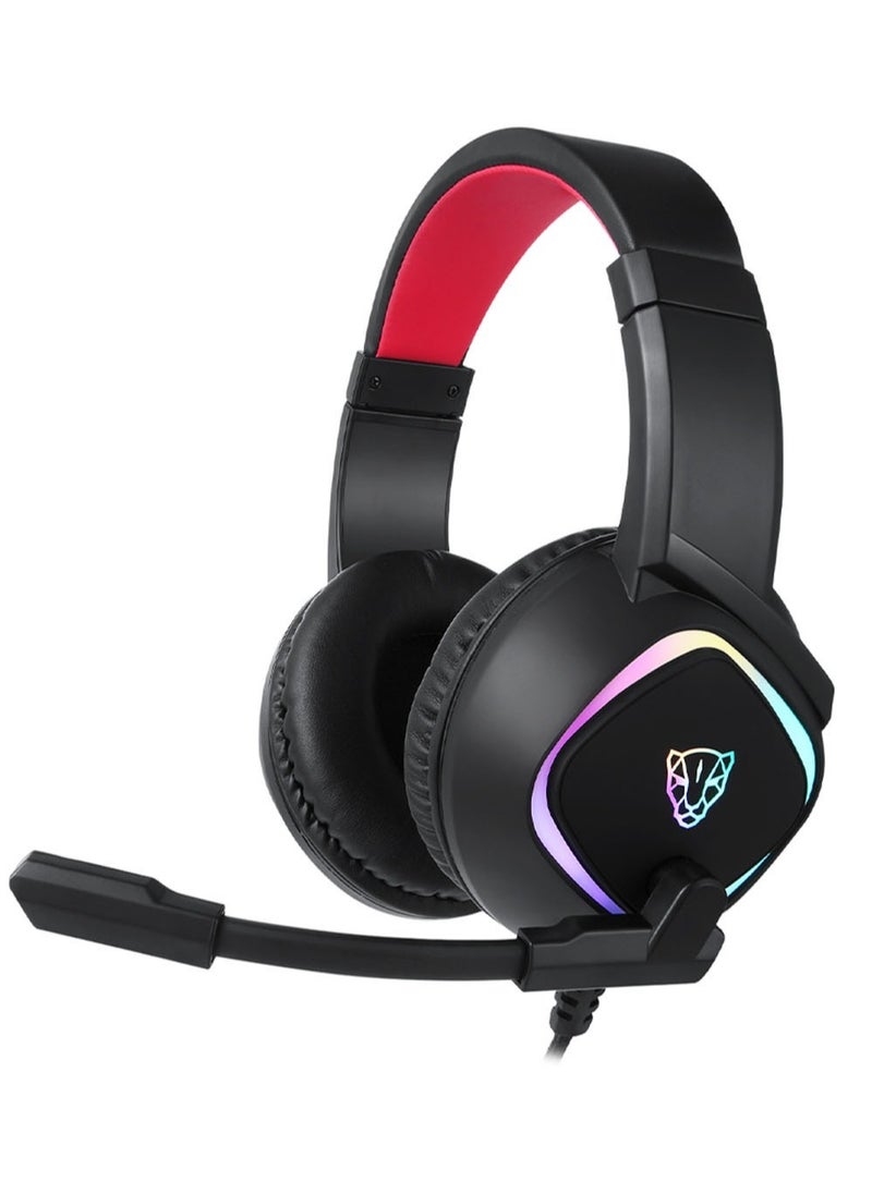 Motospeed - Motospeed G750 RGB Wired Black-Red Gaming Headphone - Image 1
