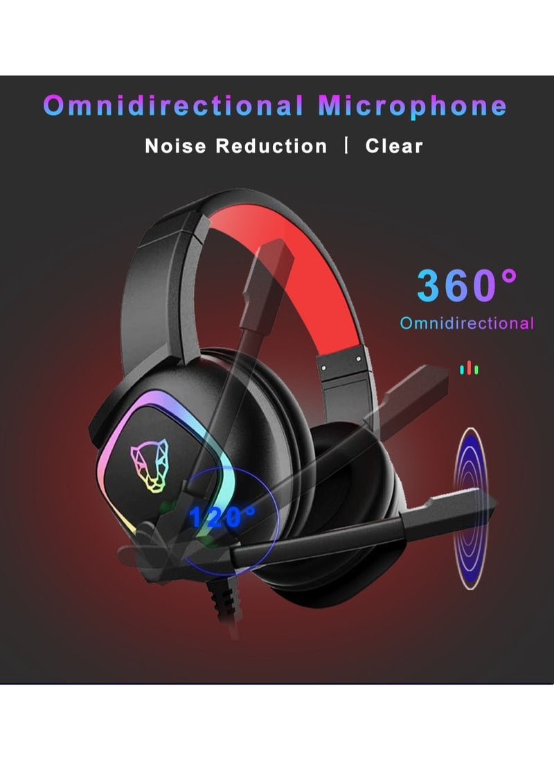 Motospeed - Motospeed G750 RGB Wired Black-Red Gaming Headphone - Image 1