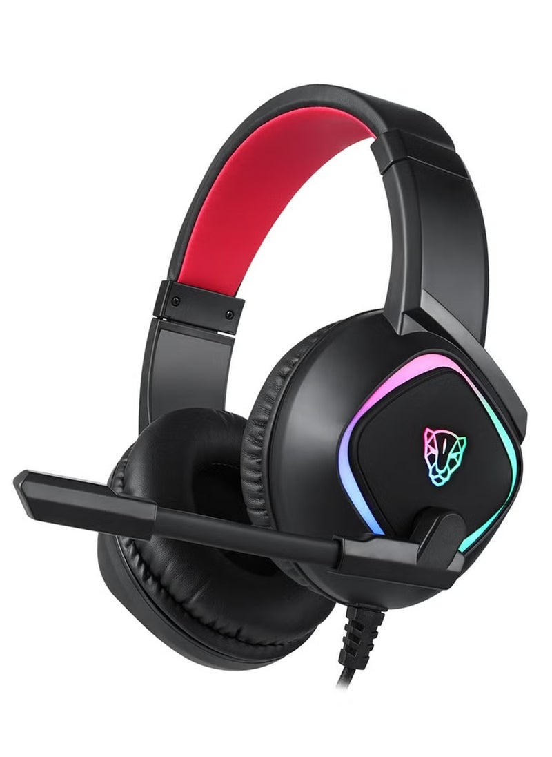 Motospeed - Motospeed G750 RGB Wired Black-Red Gaming Headphone - Image 1