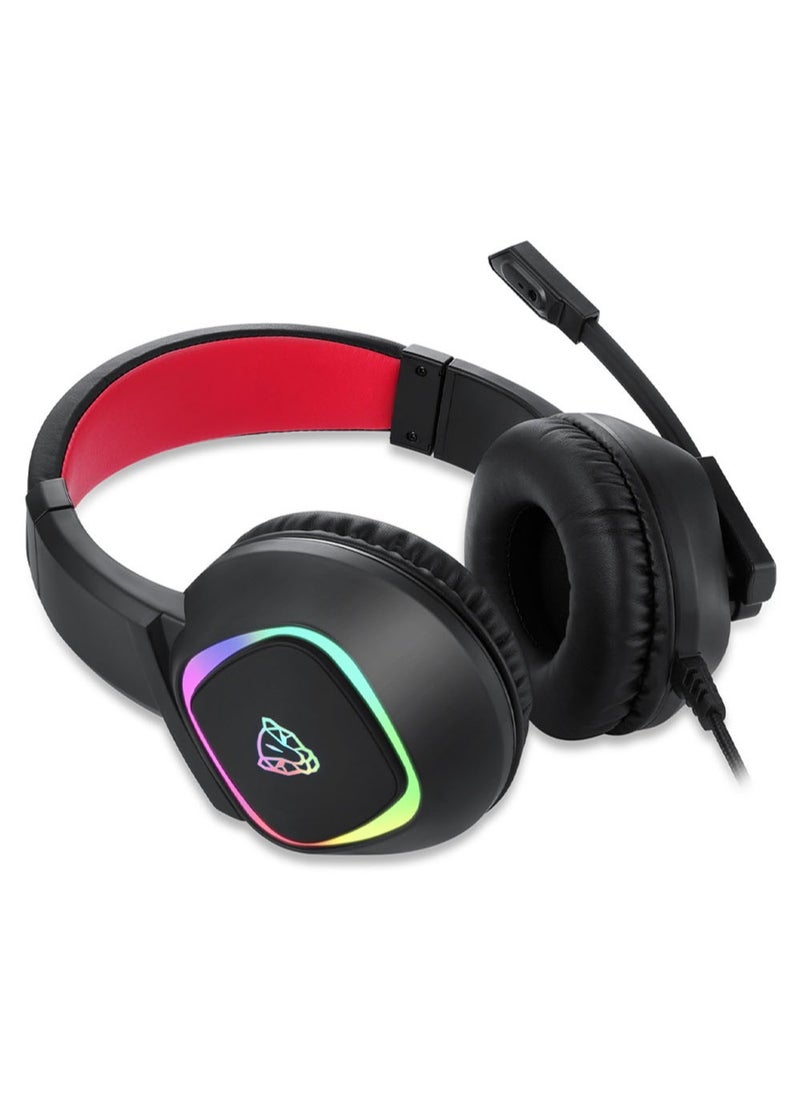 Motospeed - Motospeed G750 RGB Wired Black-Red Gaming Headphone - Image 1