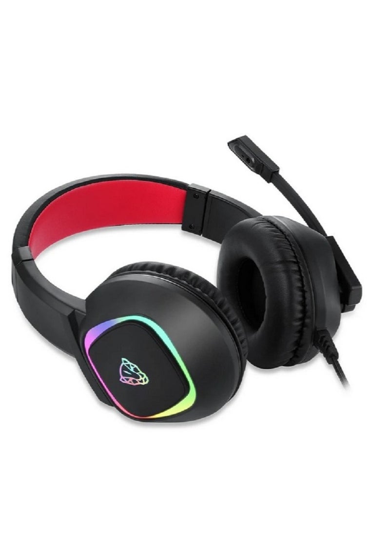 Motospeed - Motospeed G750 RGB Wired Black-Red Gaming Headphone - Image 1