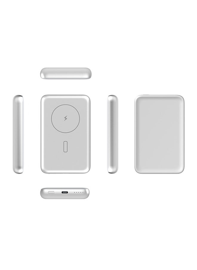 iOsuite 10,000 mAh Mag Safe Power Bank  (PD20W+Magnetic Wireless 15W ) Silver  - Image 3