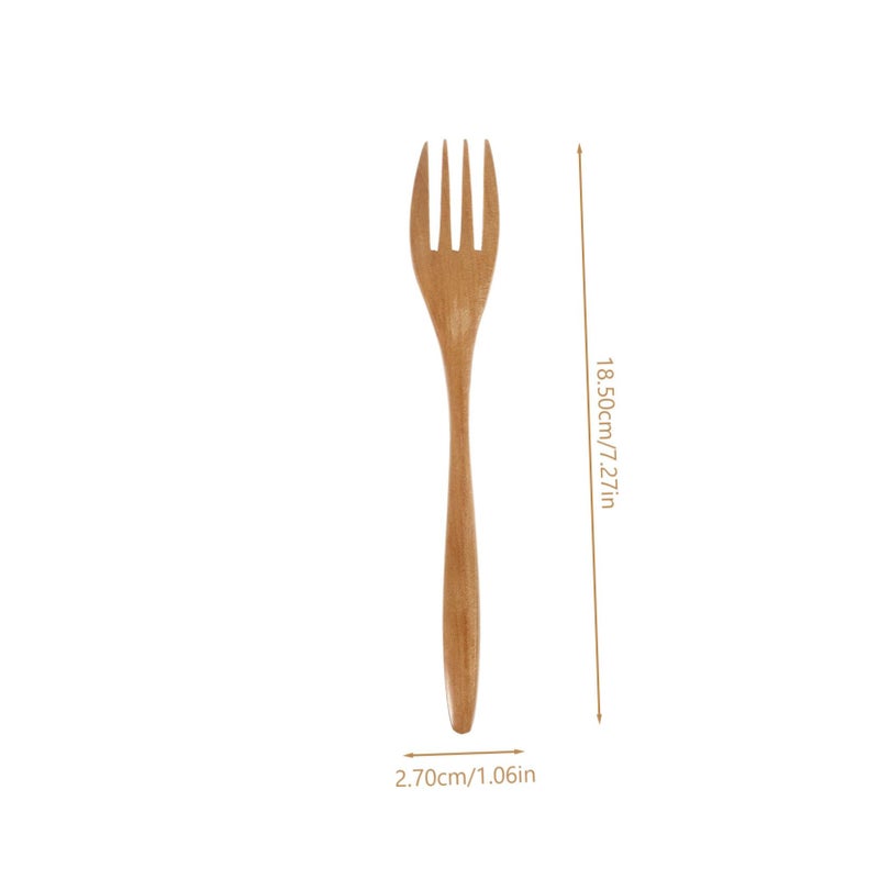 Japanese Style Beechwood Cooking Fork Set Kitchen Utensils 4 Piece - Image 3