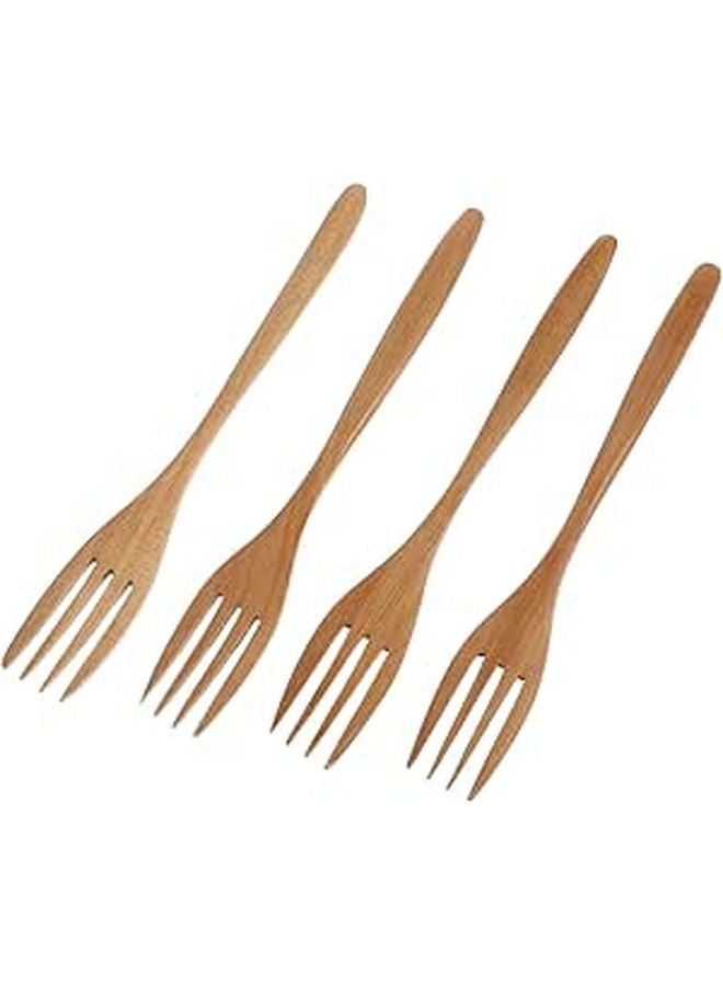 Japanese Style Beechwood Cooking Fork Set Kitchen Utensils 4 Piece - Image 1