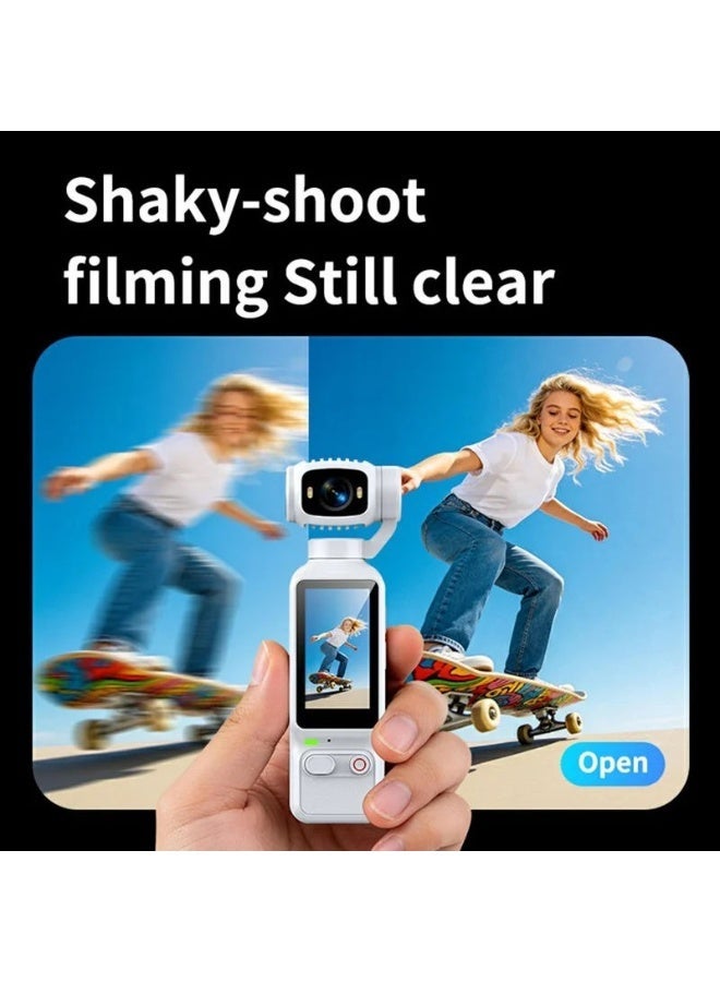ELTRAZONE LK032 4K Auto Focus Handheld Action Camera with Fill Light, 200fps Slow Motion Video, Time Lapse Photography, Girl's Pink Pocket Vlog Camera, Compact Portable Sports Camera for Travel, Outdoor Adventures, Cycling, Vlogging, YouTube, Social Media and Content Creation - Image 4