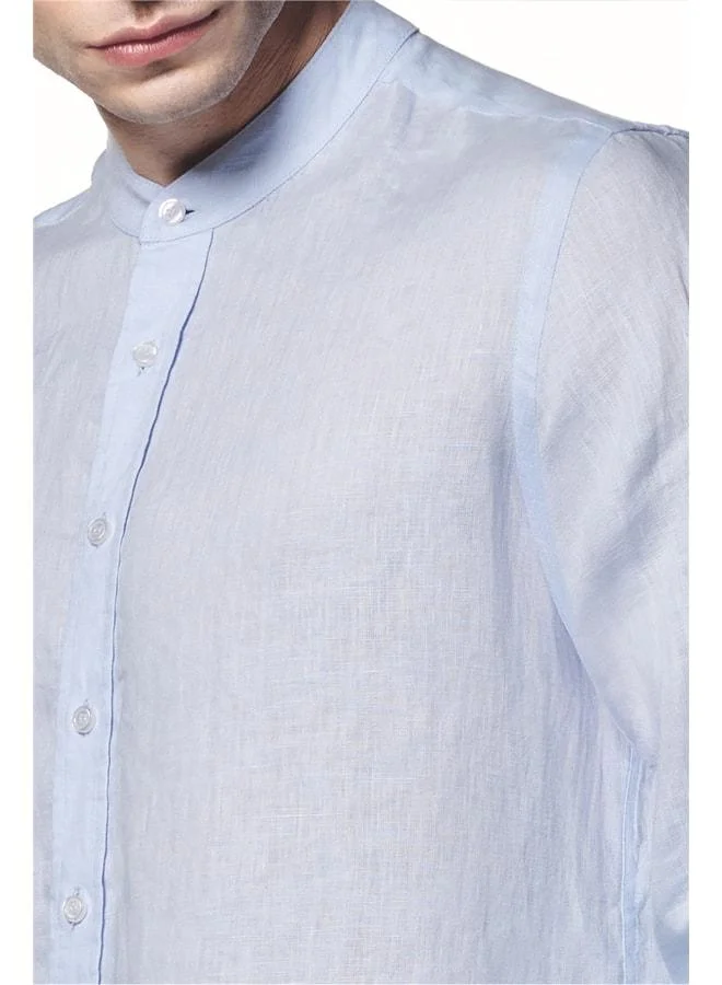 Liwali %100 Linen Mandarin Collar Shirt.