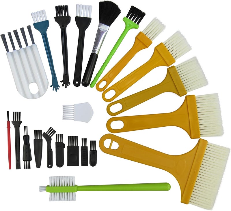 CRAFNEW Small Cleaning Brush,Electronics Brush for Cleaning Computer Keyboards,Laptop,Sewing Machine,Cleaning Brush Kit (Set of 22) - Image 1