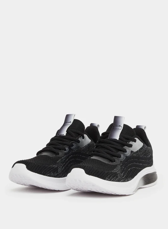 ستايلي Styli Textured Mesh Lace Up Sneakers
