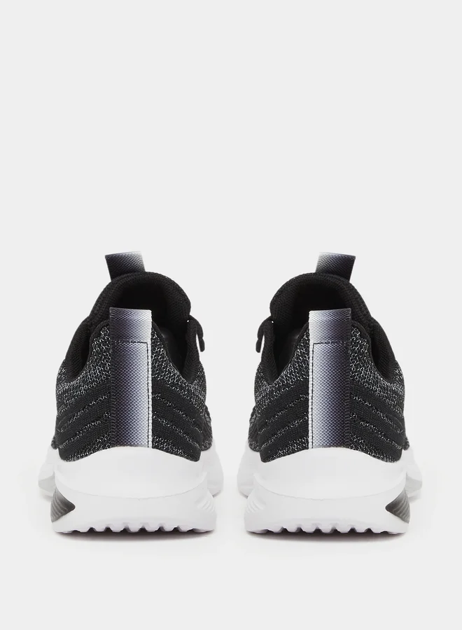 Styli Styli Textured Mesh Lace Up Sneakers