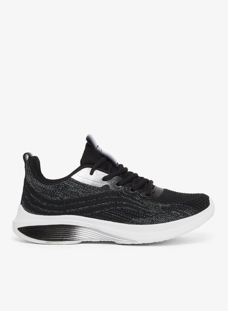 Styli Textured Mesh Lace Up Sneakers - Image 1