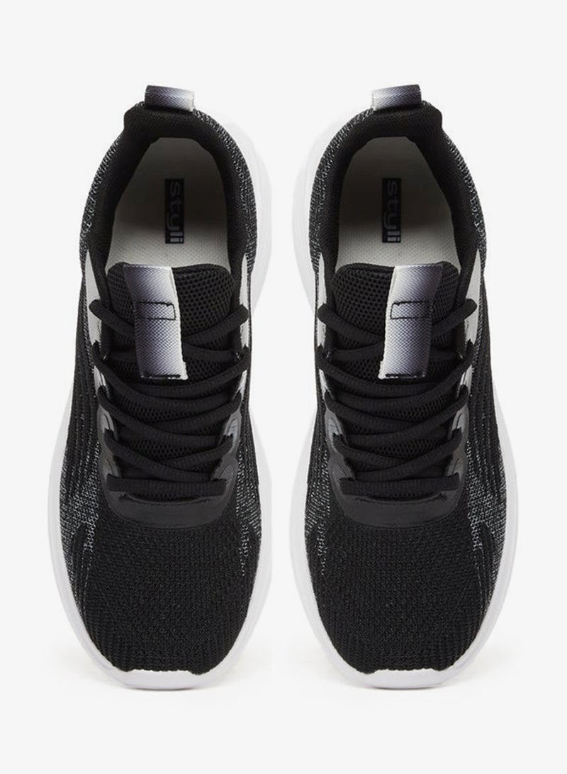 Styli Textured Mesh Lace Up Sneakers - Image 5